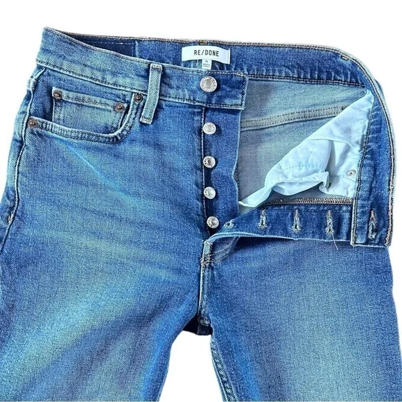 Re/Done 90’s High Rise Extra Crop Jeans - Picture 5 of 11